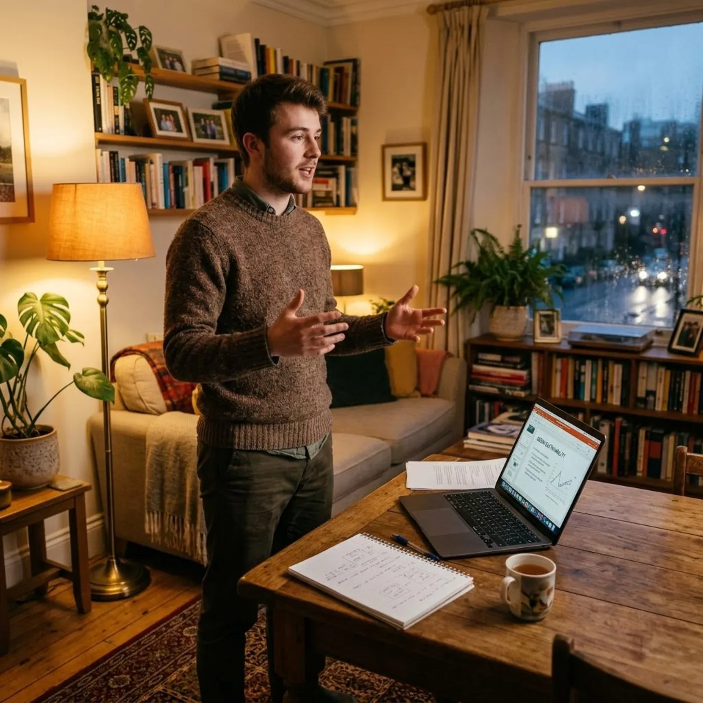 Étudiant préparant un examen oral avec une IA
